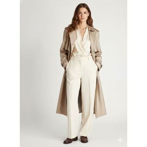 Sherwood | Tan Belted Trench Coat Vintage Classic Lined Size 10 | VGUC